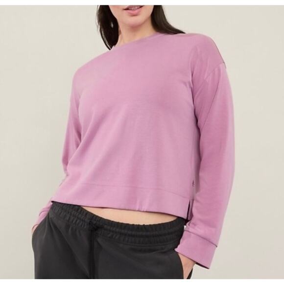 NWT Athleta Purple Lilac Seasoft Crewneck Sweatshirt Size M - Picture 2 of 11
